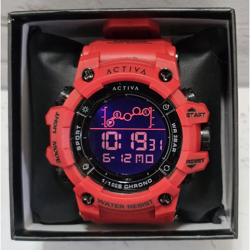 Activa Summit X Invicta Unisex Digital Watch 50mm Red ACW8082-023 Brand New